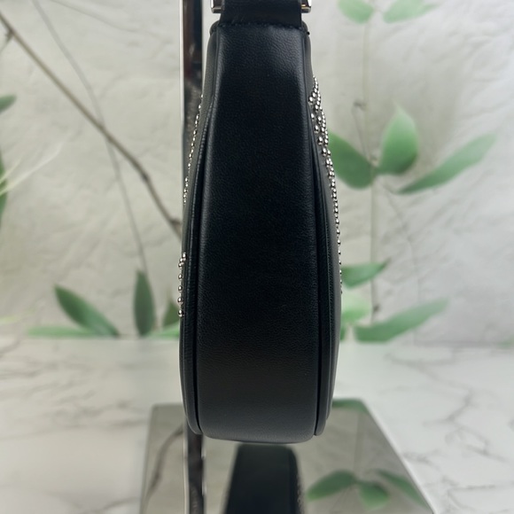 By Far Rachel Black Stud Leather Shoulder Bag - Picture 3 of 16